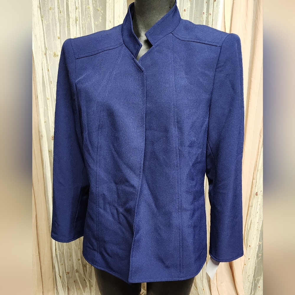 Anne Klein Stand Collar Jacket. Sz 12. New - Picture 7 of 9